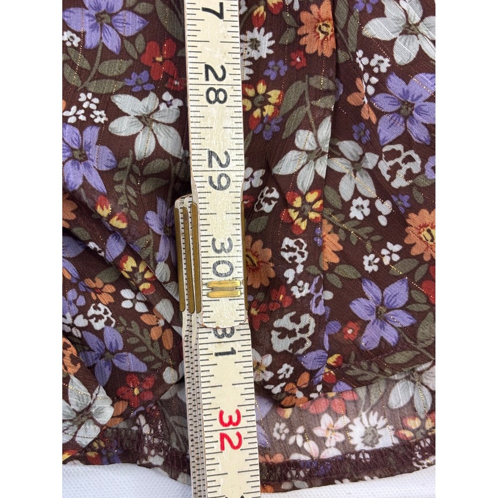 NWT Franki by Francesca's Floral Puff Sleeve Dress Youth 14 - Picture 4 of 7